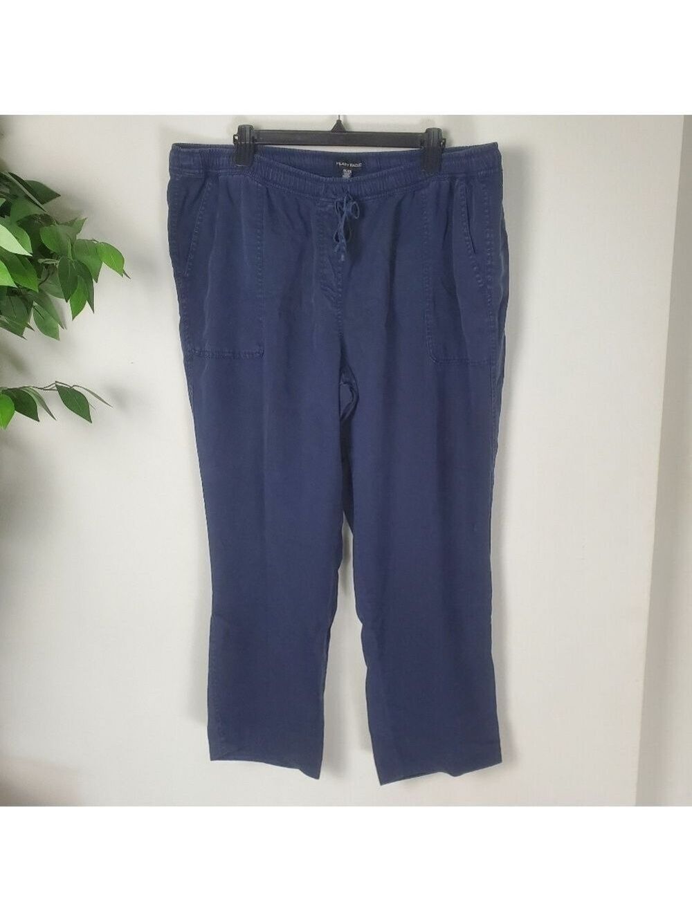 Hilary Radley Women's Trouser Pants Faded Navy Blue Size 2X